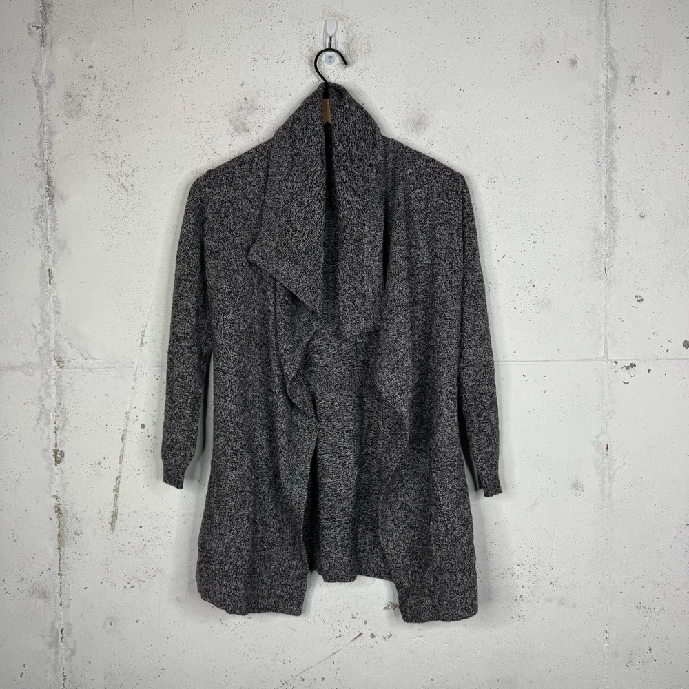 Theory Waterfall Drape Front Open Front Marled Ca… - image 1